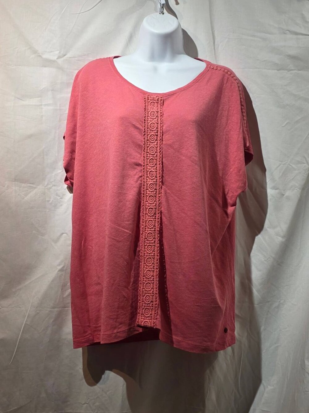 Olsen Pink Short Sleeve Top – Size XL (tag L/XL)